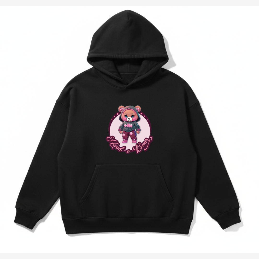 Women Black & Pink Hoodie