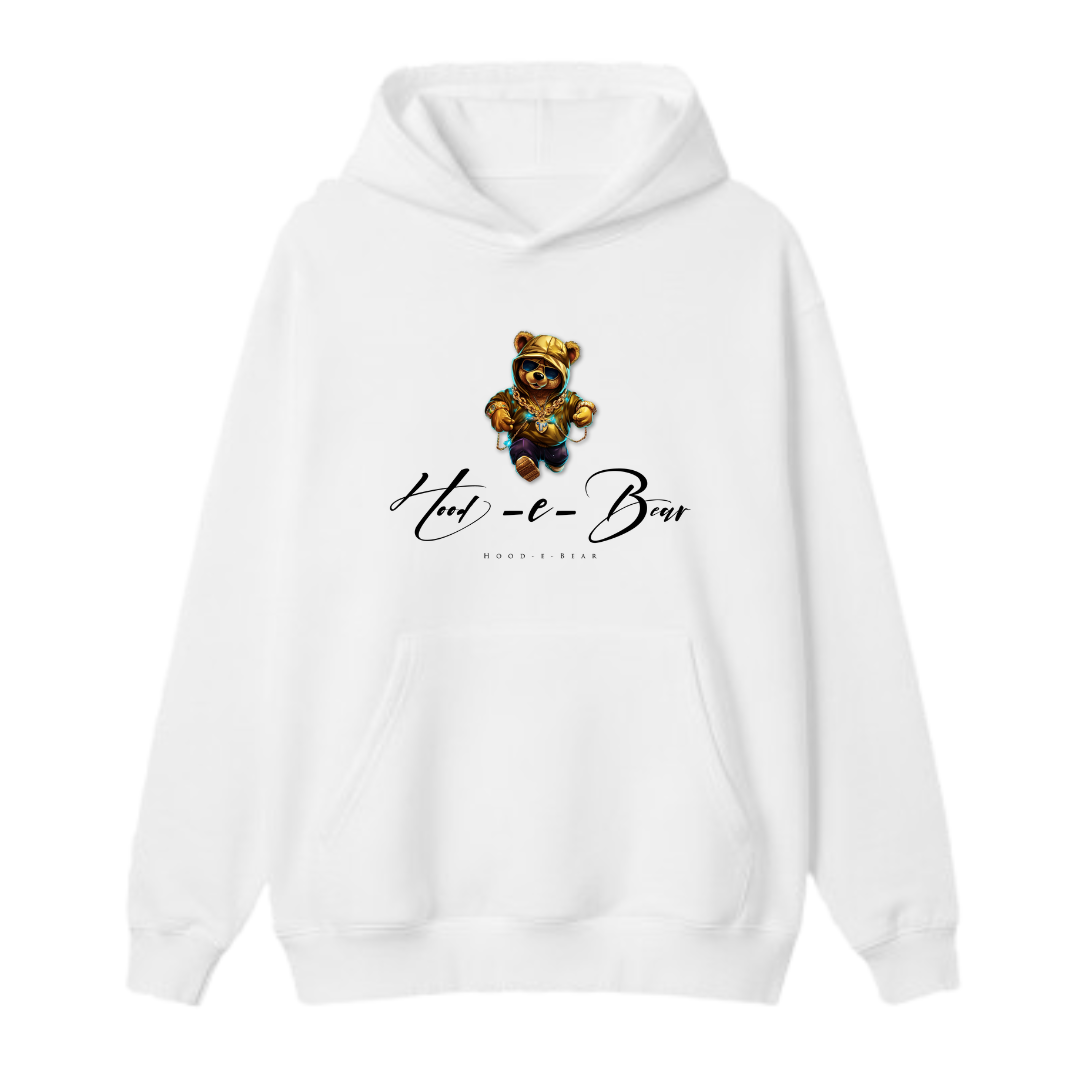 White Cursive Hoodie
